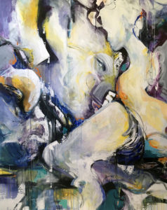 The Waltz, Acrylic Mixed Medium on Canvas, 60"x48"x1.5" J.Jarville