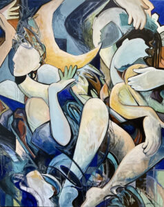 Dancing Under the Light of the Moon, acrylic, 60x48 by J.Jarville