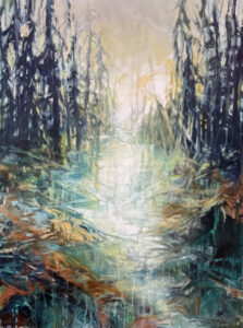 Entangled Forest, Acrylic, 40x30x1.5" by J.Jarville